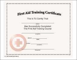 Please don't delay registering for the free cpr classes as the seats are limited and are on a first come first serve basis. First Aid Training Printable Certificate