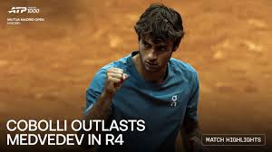 Highlights: Cobolli survives Medvedev to advance to Madrid 2026 QFs