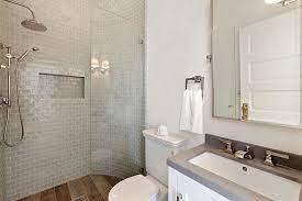 Love the hidden walk in shower. Small Bathrooms Brimming With Style And Function