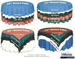 Great Reference Table Cloth Size And Overlay Size Chart