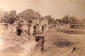 The Cashmere Gate, Delhi— heavily damaged by the British during the fierce battle of 1857.