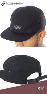 Nwots Wesc 5 Panel Black Baseball Cap Hat Black Baseball Cap Black Panels Hats