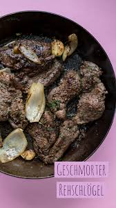Wild Und Anders Geschmorter Rehschlogel Mit Zwiebeln Rezept Lebensmittel Essen Rezepte Rezeptideen