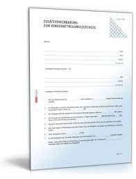 Verschiedene muster arbeitsverträge kostenlos herunterladen, stand 2019. Zusatzvereinbarung Zum Kinderbetreuungszuschuss Muster Vorlage Zum Download