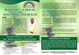 It provides services that help the blind and prevent the tragedy of avoidable blindness. Cansurvive Meditation A Practic Or Tool For Better Health