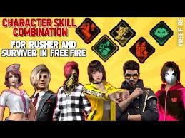 Best Character Skill Combination For Rusher And Surviver In Free Fire Skills Free Character
