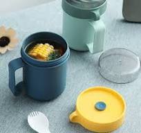 Microwave Soup Bowl Containers with Lids, Wheat Straw Ramen Noodles Cup Mug  for Instant Noodles,Oatmeal, Gumbo, Salad,Crunch,Cereal & More - Easy-Grip  ...