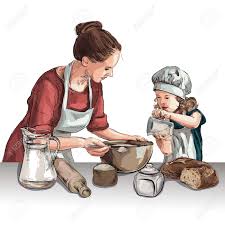 Choose your favorite working mother designs and purchase them as wall art, home decor, phone cases, tote bags, and more! Two Women Cooking In The Kitchen Black And White Vector Sketch Royalty Free Cliparts Vectors And Stock Illustration Image 111753234