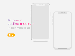 Download Free Iphone X Illustrator Wireframe Mockup Wireframe Mockup Iphone Mockup Free Free Mockup