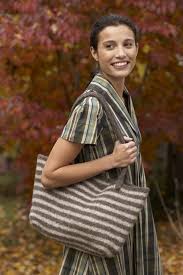 Welcome to h&m, your shopping destination for fashion online. Easy Felted Tote Bag In Cheery Stripes Free Knitting Pattern Fine Craft Guild