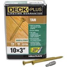 Find screws at lowe's today. Deck Plus 10 X 3 In Epoxy Wood To Wood Deck Screws 62 Count Lowes Com Deck Screws Wood Deck Deck