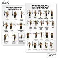 mobile crane hand signals wallet card sku bd 0406