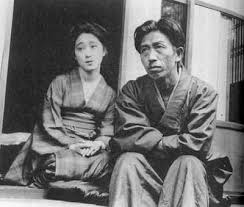 竹久夢二 右 37歳 と モデルであり愛人のお葉 左 17歳 1921年 の写真 大正ガイド 竹久 夢 二 文学史 昔 美人