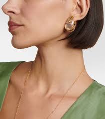 ZIMMERMANN Crystal Pebble Gold-Plated Earrings in Gold