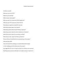 It's always easy to market something you're passionate question variations for tell me about yourself. Student Questionnaire Introduce Yourself What Year Are You At Hcc