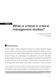 Pdf What Is Critical In Critical Management Studies