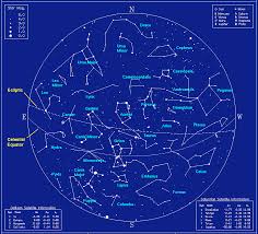 Northern Hemisphere Winter Constellation Map Winter