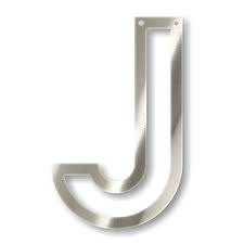 Acrylic Silver Mirror Bunting Letter J Silver Mirrors Letter J Lettering