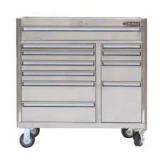 Shop Kobalt 11 Drawer 41 In Stainless Steel Tool Chest At Lowes Com Stainless Steel Tools Tool Steel Stainless Steel Cabinets