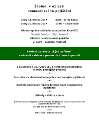 Česká správa sociálního zabezpečení brno , veveří 454/7,brno,60200 brno 2 Skoleni V Oblasti Nemocenskeho Pojisteni Skoleni V Oblasti Nemocenskeho Pojisteni Ceska Sprava Socialniho Zabezpeceni