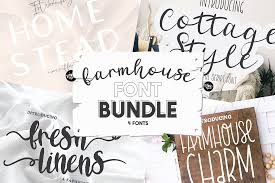 The crafter s font bundle stunning fonts creative market. Rustic Farmhouse Font Bundle 4 Fonts By Blush Font Co Thehungryjpeg Com