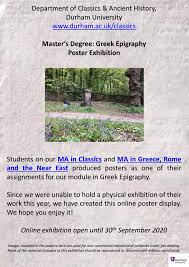 These graphic posters was created to reach a diverse audience on a range of high risk construction safety issues, using images instead of words to identify hazards and illustrate safe work practices. Durham University Department Of Classics Ancient History Ma Greek Epigraphy Poster Exhibition By Durhamclassics Issuu