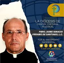 Muchas felicidades a nuestro director espiritual, el Padre Jaime Páramo!  Que Dios le permita seguir siendo nuestro director espiritual muchos años  más y que Dios lo bendiga grandemente; Gracias por estar siempre