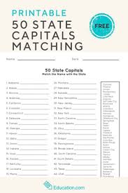 States And Capitals Matching Worksheet Us State Map Quiz Printable Us Map With Cities United S In 2020 State Capitals Worksheet State Capitals Quiz States And Capitals