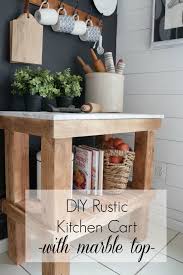 Kitchen wall decor ideas diy and unique wall decoration. Kitchen Cart Diy Rustic Cart With Marble Top Seeking Lavender Lane