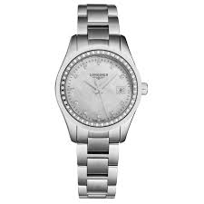 Longines Quadrante Mocio Donna ""Conquest"" Diamanti SS Quarzo  L2.387.0.87.6 Orologi da polso