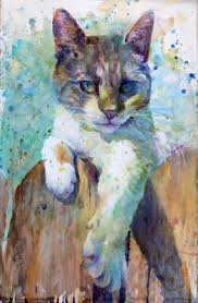 Pin By Zeliha Batmaz Tezel On Watercolor Animal K L Watercolor Cat Cat Painting Art