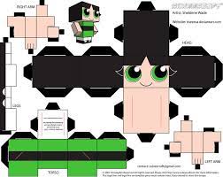 Powerpuff Girl1 By Sheeeva Deviantart Com On Deviantart Paper Toys Paper Toy Printable Paper Toys Diy