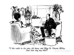 Framed Copy Of Love Is Not All By Edna St Vincent Millay Edna St Vincent Millay Does T New Yorker Walking In The Rain New Yorker Cartoons Robert Weber