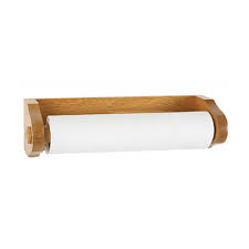 Wooden kitchen paper towel holder. Wooden Kitchen Paper Towel Roll Holder Rack Dispenser Wall Mounted Cloth Storage