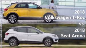 Volumul portbagajului ajunge până la 445 litri. 2018 Volkswagen T Roc Vs 2018 Seat Arona Technical Comparison Youtube