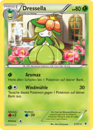 Dressella (#549) ist ein pokémon des typs pflanze, das es seit pokémon schwarz und weiß gibt. Dressella Konigliche Siege 5 Pokewiki