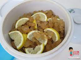 潤肺止咳舒緩喉嚨痛陳皮冰糖燉檸檬 cooking drinks