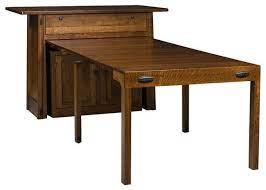 Seating can accommodate anywhere from one to four people, depending on the size of your kitchen and the style of seating you are seeking. Mission Kitchen Island With Hideaway Extending Table From