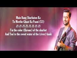 Main Rang Sharbaton Ka Atif Aslam Chinmayi Sripada Lyrics With English Translation Youtube Youtube Chinmayi Sripada Lyrics