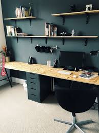 Neues Home Office Mit Ikea Schubladen Und Beinen Osb Holz Von B Q Beinen Neues Office Officedesignideas Schubladen Ikea Schubladen Innenausstattung Buro Haus Deko