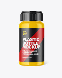 Download Matte Pills Bottle Mockup Yellow Author PSD Mockup Templates