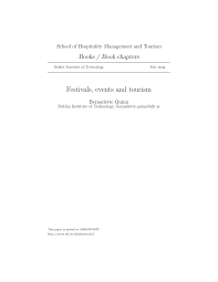 Pdf Festivals Events And Tourism