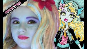 Lagoona blue kostüm jacke mit befestigtem shirt, rock mit befestigten shorts samt kurzer l eggins. Scarah Screams Monster High Doll Costume Makeup Tutorial For Saubhaya Makeup