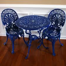 Chinoiserie Blue Vintage Patio Table And Chairs Garden Etsy Wrought Iron Patio Furniture Vintage Patio Furniture Iron Patio Furniture