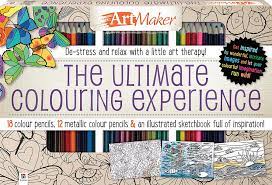 Ultimate coloring experience with magnificent creatures. Art Maker Ultimate Colouring Experience 30 Pencil Set Gifts For Adults Gifts Hinkler