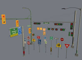 Animating Traffic Lights Street Lamps Signs 3d Exterior Unity Asset Store Traffic Light Street Lamp Traffic
