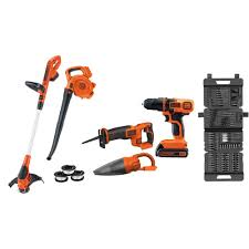 Black And Decker 20 Volt Weed Eater Manual Black Decker 20v Max Lithium Ion Cordless Garden Power Tool Combo Kit With Home Essential Accessory Kit 11 Piece Included Lst220lsw20b71 91291 The Home Depot
