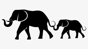 Elephants Clipart Heart Clipart Elephants Mom And Baby Hd Png Download Kindpng