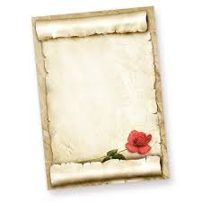 Vorlage liniert briefpaper / blocke vorlagen layou. Tatmotive Rote Rose Briefpapier 50 Blatt Schones Liebesbrief Motivpapier Tatmotive De Briefpapier