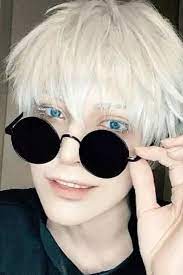 jujutsu kaisen gojo satoru black green cosplay glasses takerlama jujutsu anime eye makeup cosplay